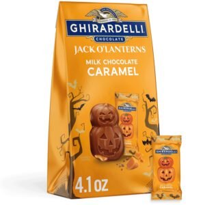 GHIRARDELLI Milk Chocolate Caramel Jack O' Lanterns 4.1oz Bag